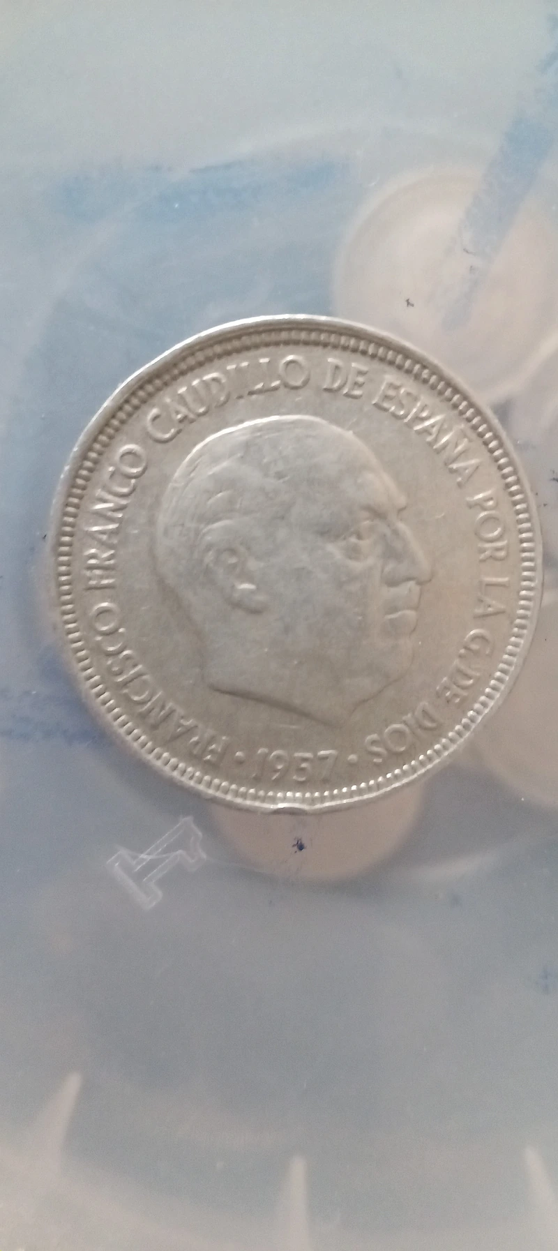 5 pesetas 1957 estrella 58