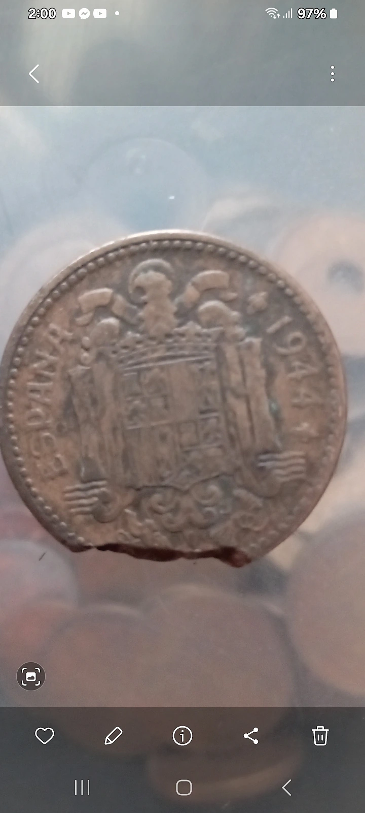 1 peseta 1944 España