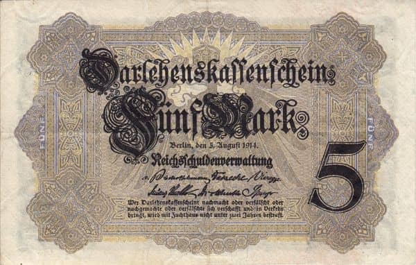 5 Mark Darlehenskassenschein