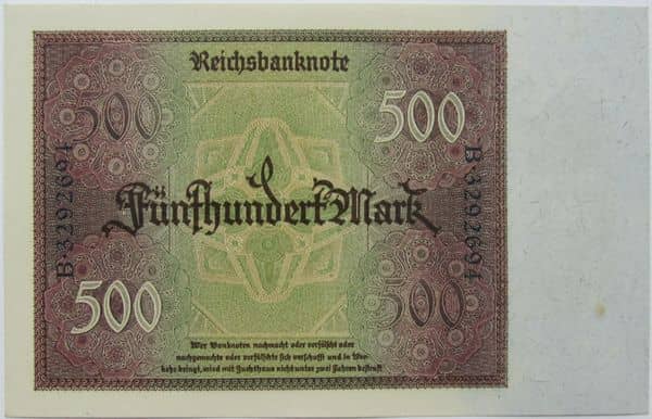 500 Mark Reichsbanknote