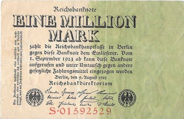 1000000 Mark Reichsbanknote