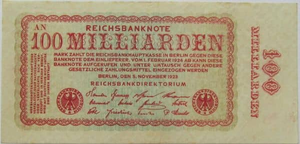 100000000000 Mark Reichsbanknote