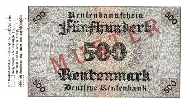 500 Rentenmark Rentenbank