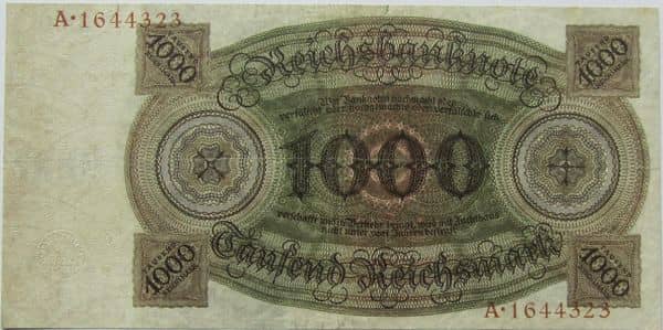 1000 Reichsmark Reichsbanknote