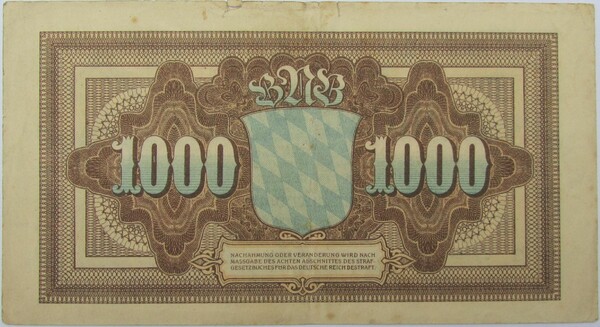 1000 marchi Bayerische Notenbank