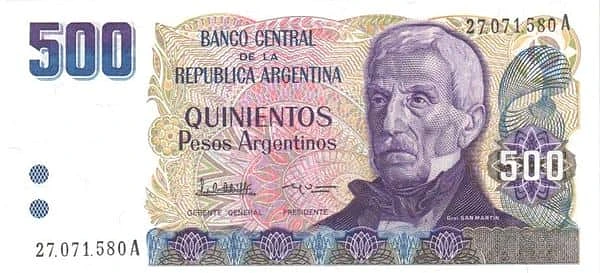 500 pesos argentini