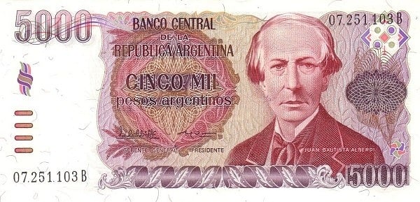 5000 pesos argentini