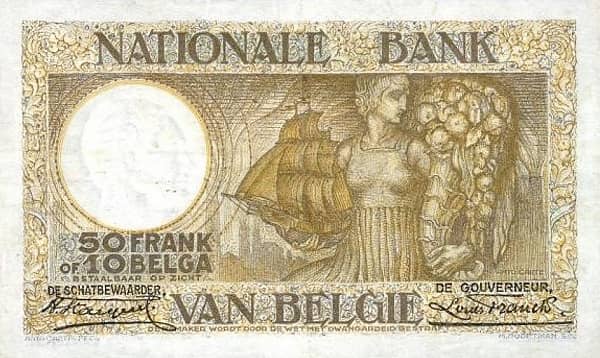 50 Francs - 10 Belgas