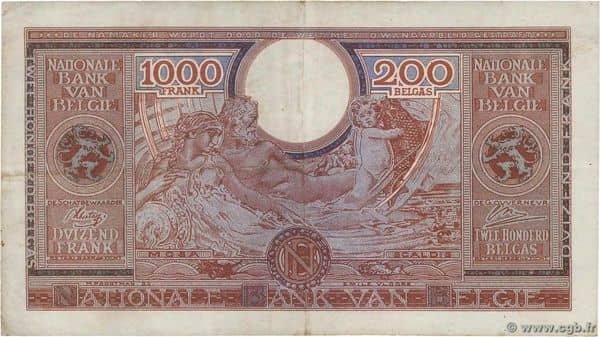 1000 Francs - 200 Belgas