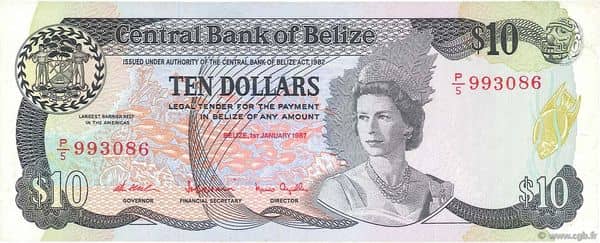 10 Dollars Elizabeth II Central Bank