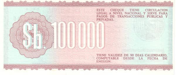 100000 Pesos Bolivianos