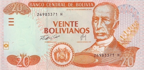 20 boliviani