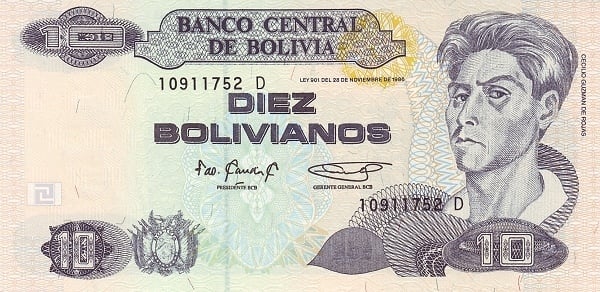 10 boliviani