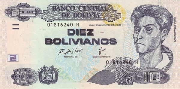 10 boliviani