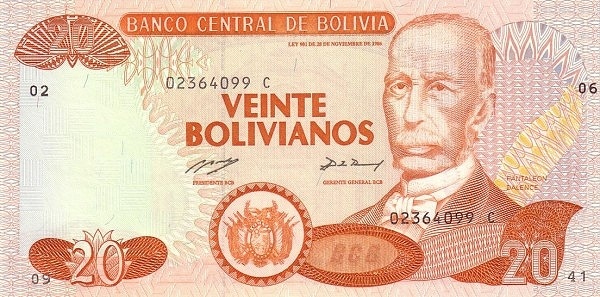20 boliviani