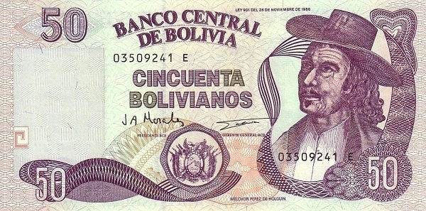 50 boliviani