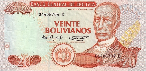 20 boliviani