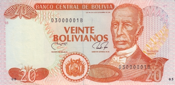 20 boliviani