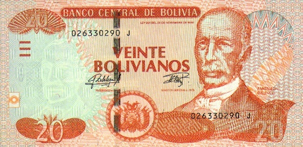 20 boliviani