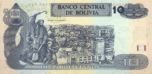 10 boliviani