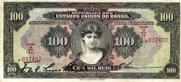 100000 Réis Caixa de Estabilizaçã