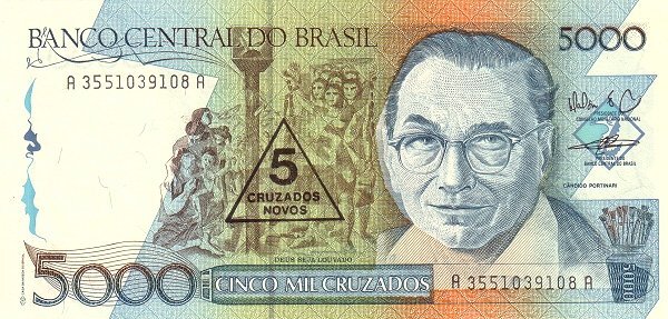 5 crociati (Sovrastampato su 5000 crociati P#214)