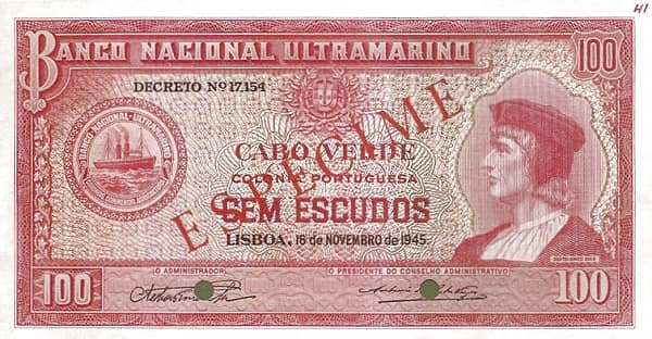 100 Escudos Bartolomeu Dias