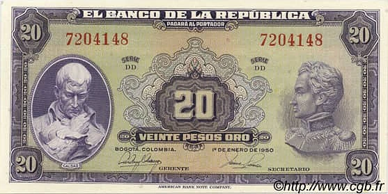 20 Pesos Oro