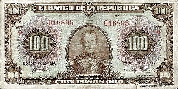 100 Pesos Oro