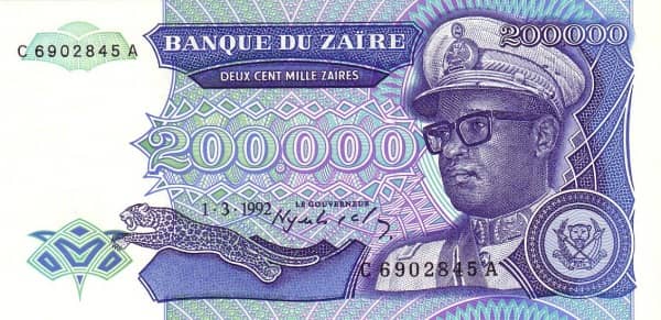 200000 Zaires