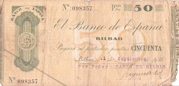 50 pesetas Bilbao