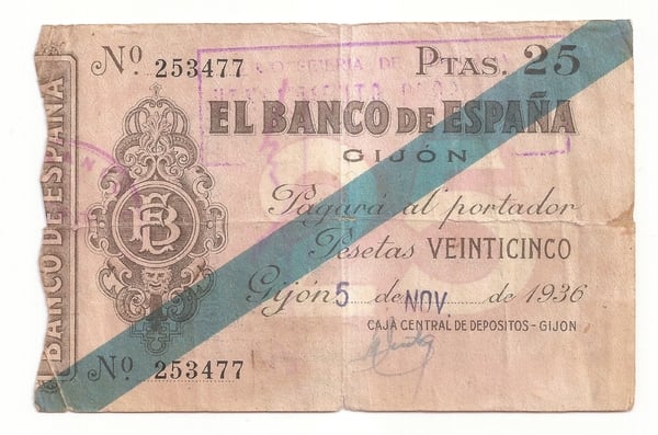 25 pesetas Gijón