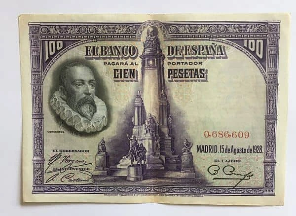 100 Pesetas (Cervantes)