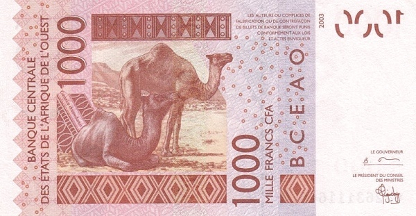 1000 franchi CFA (Costa d'Avorio)