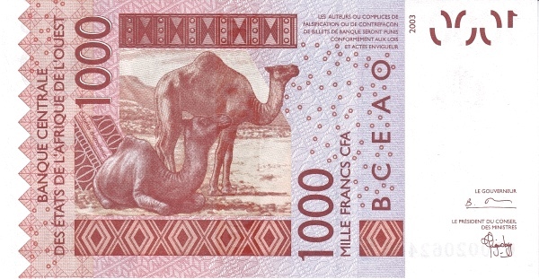 1000 franchi CFA (Benin)