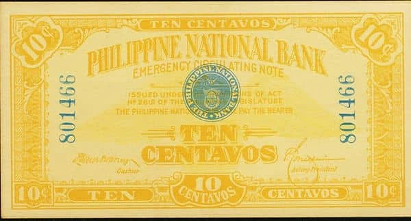 10 Centavos WW I Emergency