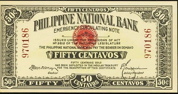 50 Centavos WW I Emergency
