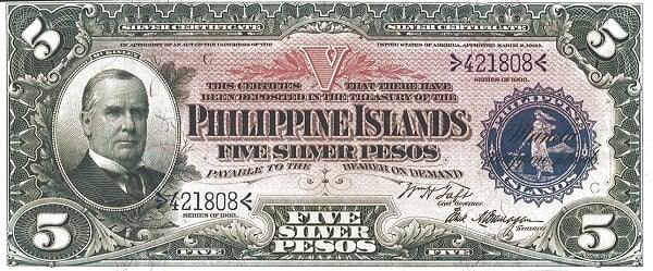 5 pesos d'argento