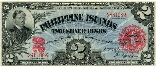 2 pesos d'argento