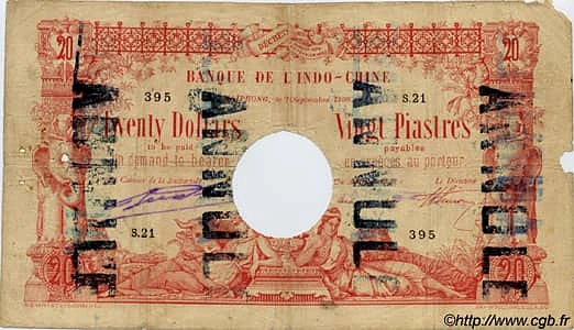 20 Dollars / 20 Piastres