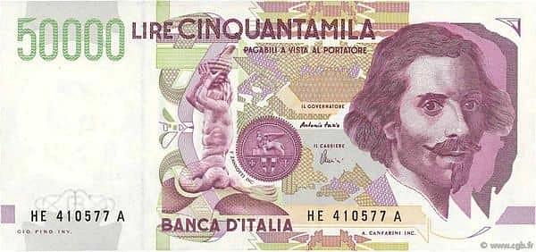 50000 Lire Bernini