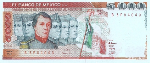 5000 pesos