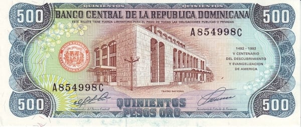 500 pesos oro