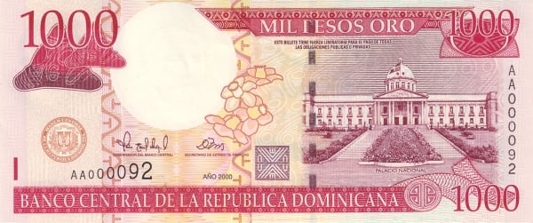 1000 pesos oro