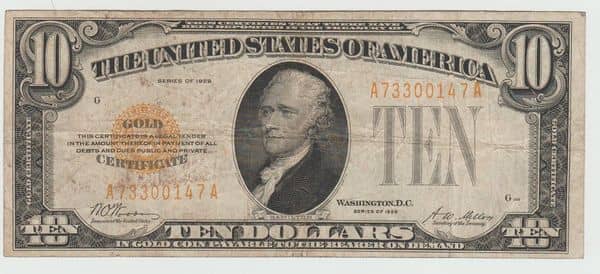 10 Dollars Gold Certificate