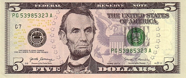 5 dollari