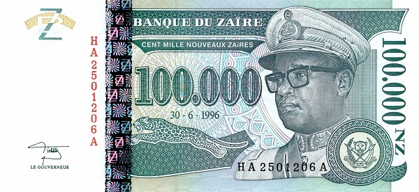 100000 nuovi zaïres