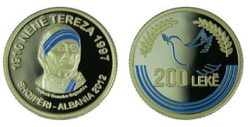 200 lekë (15° anniversario della morte di Madre Teresa)