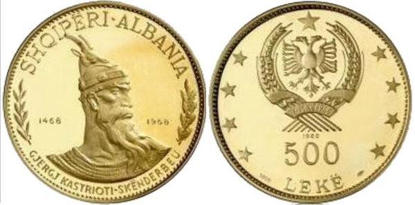 500 leke (500° anniversario della morte del principe Skanderbeg)