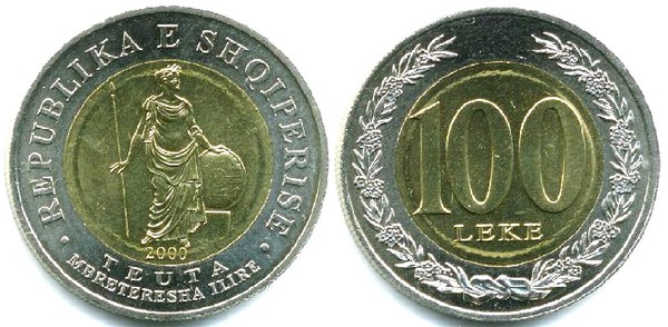 100 leke (Regina Teuta di Illiria)